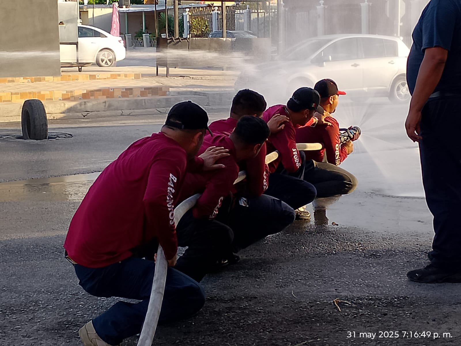 Se capacitan elementos de bomberos de San Fernando en la frontera