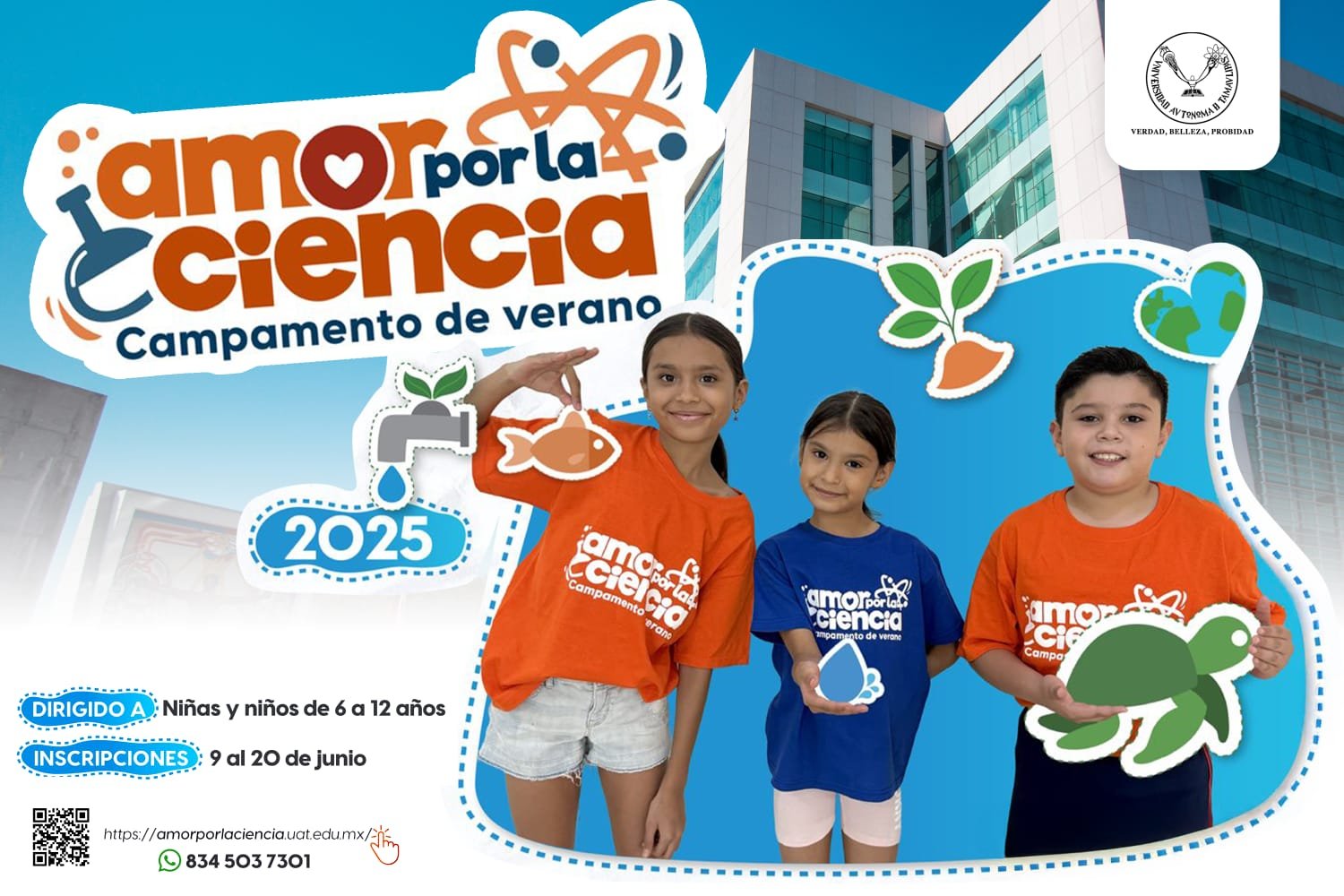 Invita la UAT a inscribirse al Campamento de Verano Amor por la Ciencia 2025