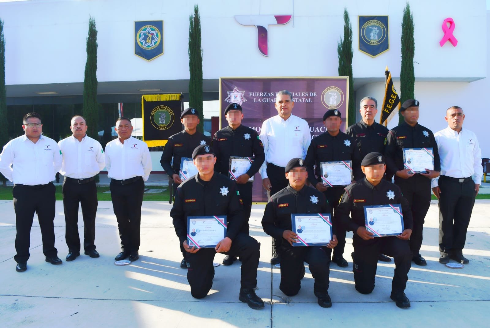 Recibe SSPT a nuevos elementos que concluyeron el décimo escalón del Curso de Fuerza Especiales de la Guardia Estatal
