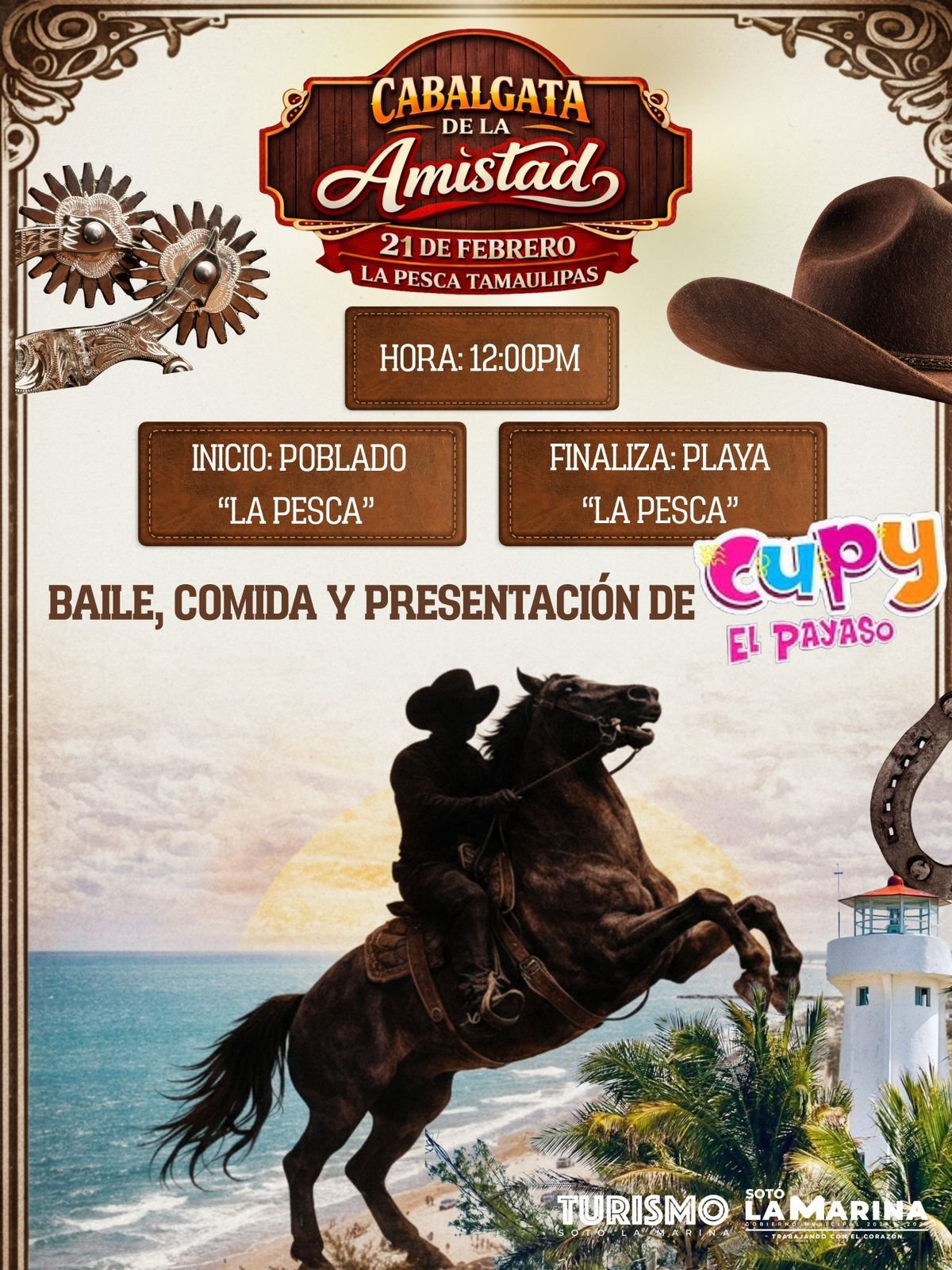 Soto la Marina invita a la gran Cabalgata de la Amistad este 21 de febrero en La Pesca