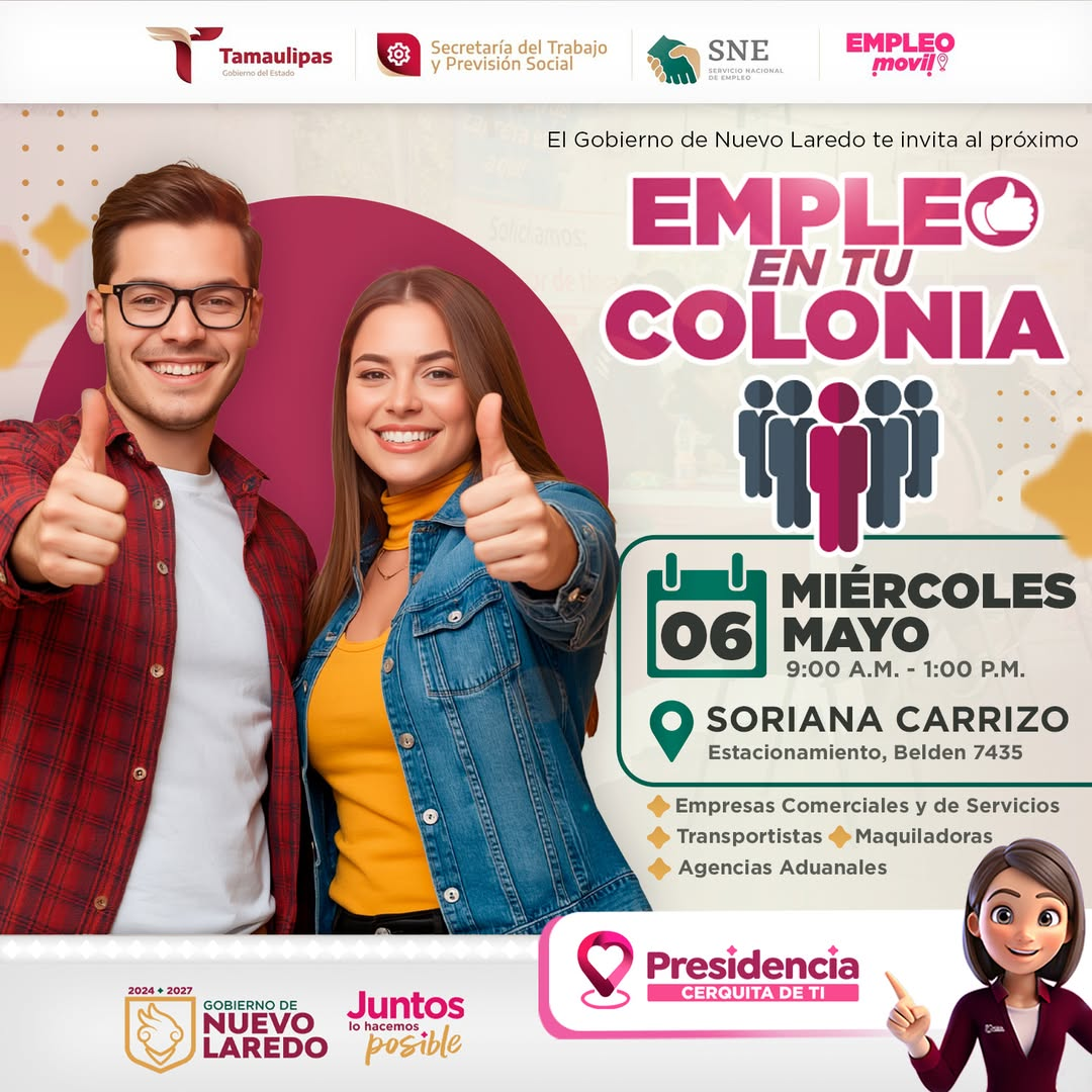 ¿Estás en busca de empleo? Traemos para ti una nueva edición de “Empleo en tu Colonia”, con oportunidades laborales en d…