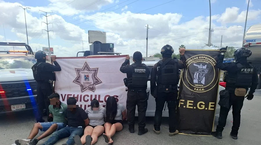 Detienen a cuatro sospechosos con armas