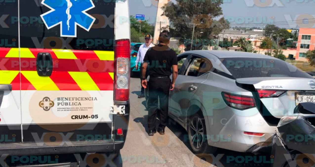 Caos vehicular en “La Joroba” tras varios accidentes por alcance en Cd. Victoria, Tamaulipas