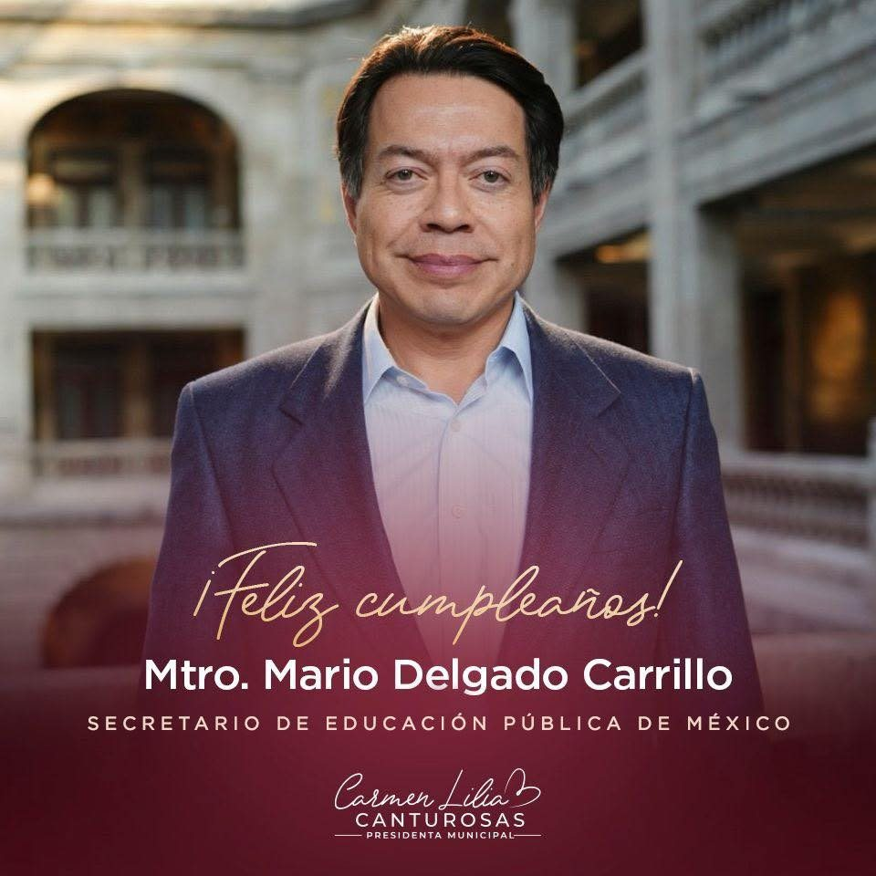 ¡Muchas felicidades, estimado Secretario, Mario Delgado Carrillo! 🎊  Espero que pases un cumpleaños lleno de felicidad…