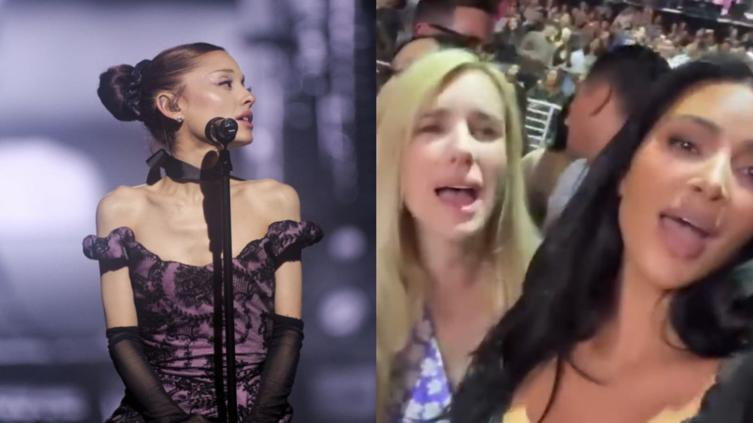 Aparece Kim Kardashian en concierto de Ariana Grande 🎦