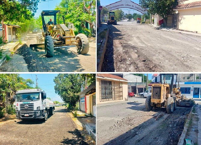 Trabaja municipio en el rastreo y nivelación de calles Trabaja municipio en el rastreo y nivelación de calles