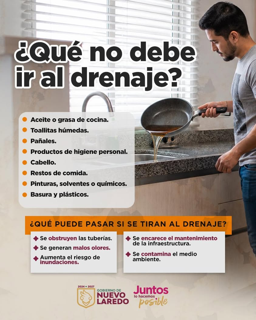 Un drenaje en buen estado también depende de nuestras acciones. Evitar tirar aceites, grasas, toallitas, plásticos y otr…