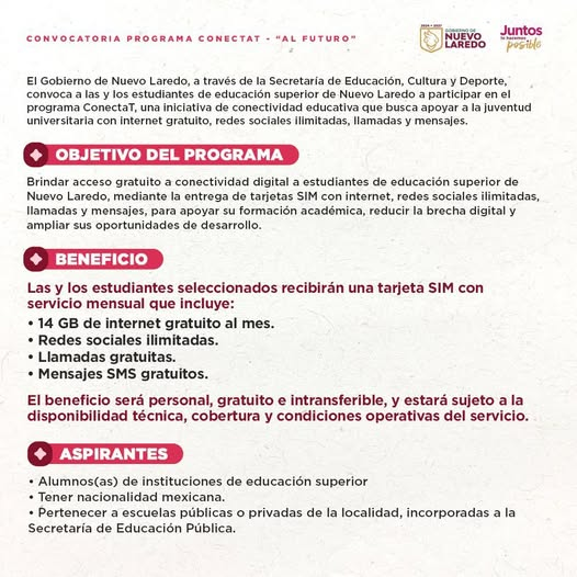 ¡Más conectividad para seguir estudiando! ¿Eres estudiante de educación superior?  Conoce el programa ConectaT “Al Futur…