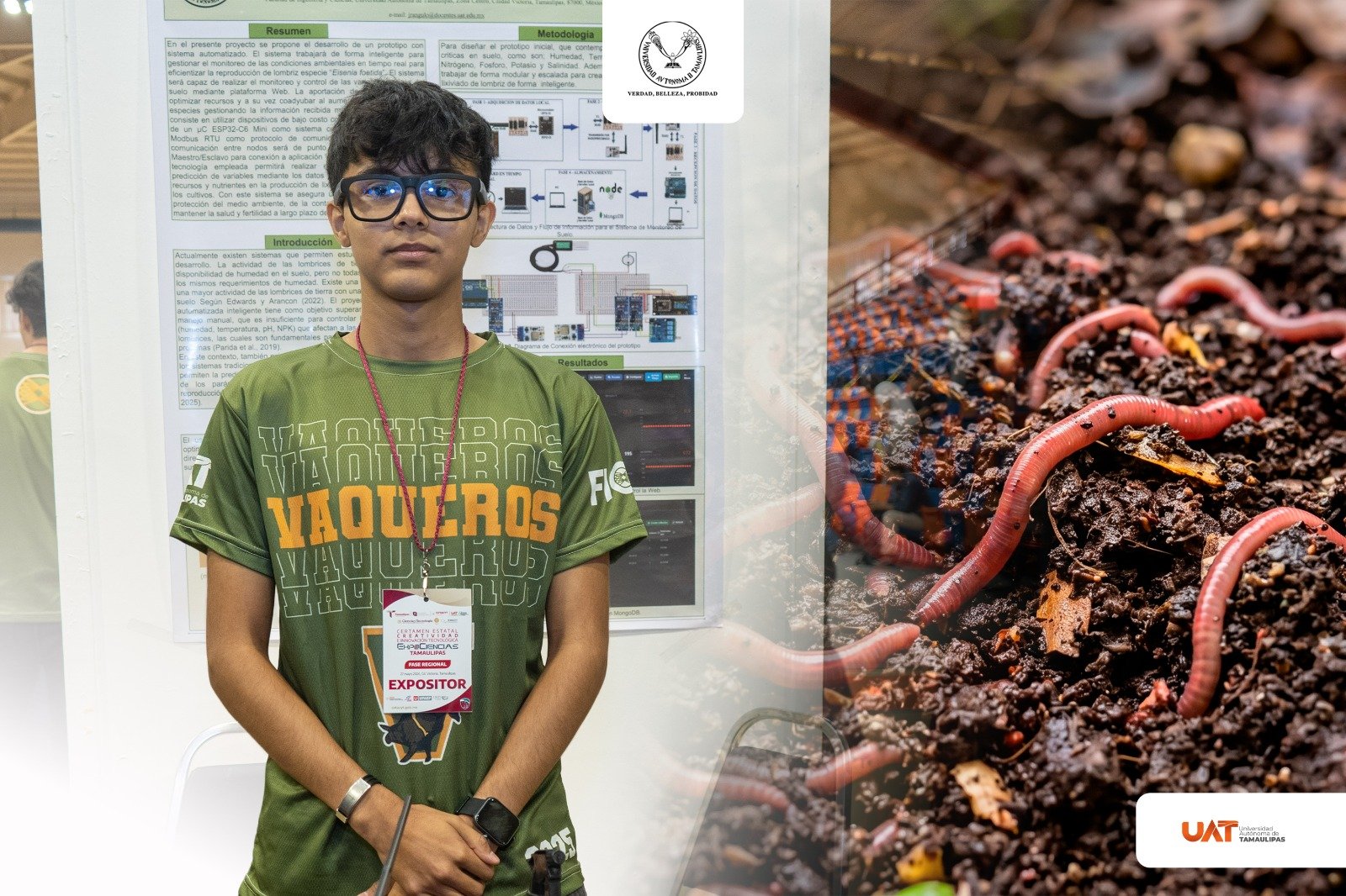 Estudiante de la UAT desarrolla prototipo con IA para optimizar la lombricultura a bajo costo Estudiante de la UAT desarrolla prototipo con IA para optimizar la lombricultura a bajo costo