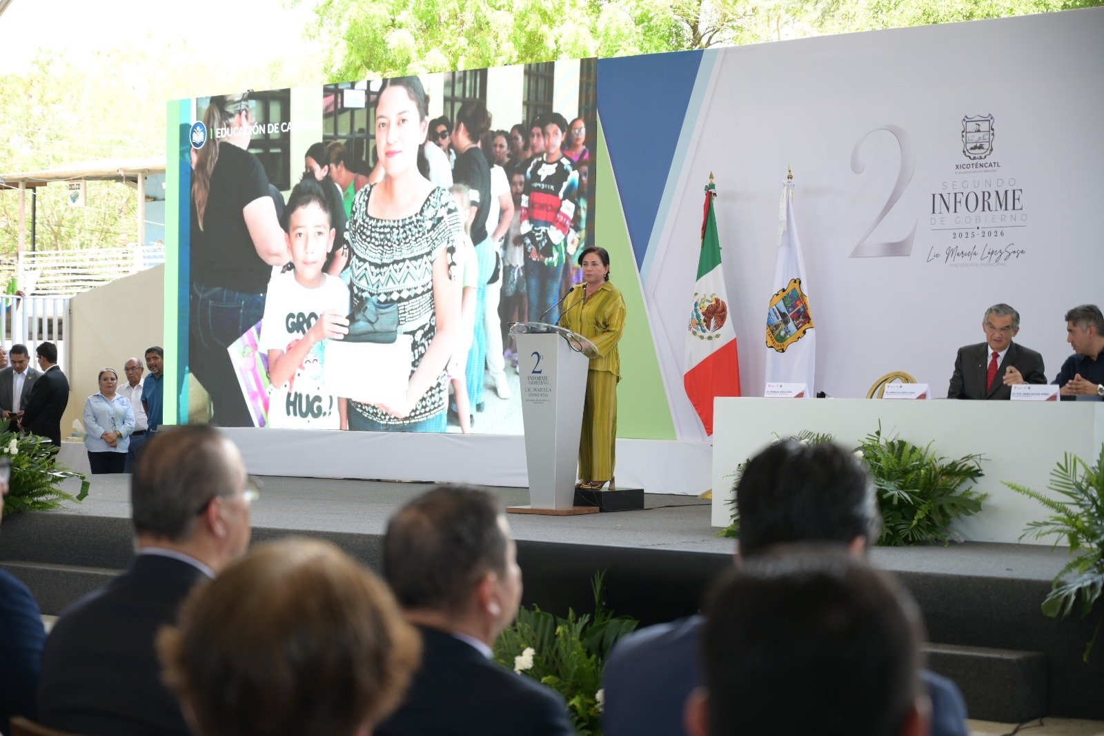 El Gobernador Americo Villarreal reconoce avances de Mariela López Sosa en Xicoténcatl