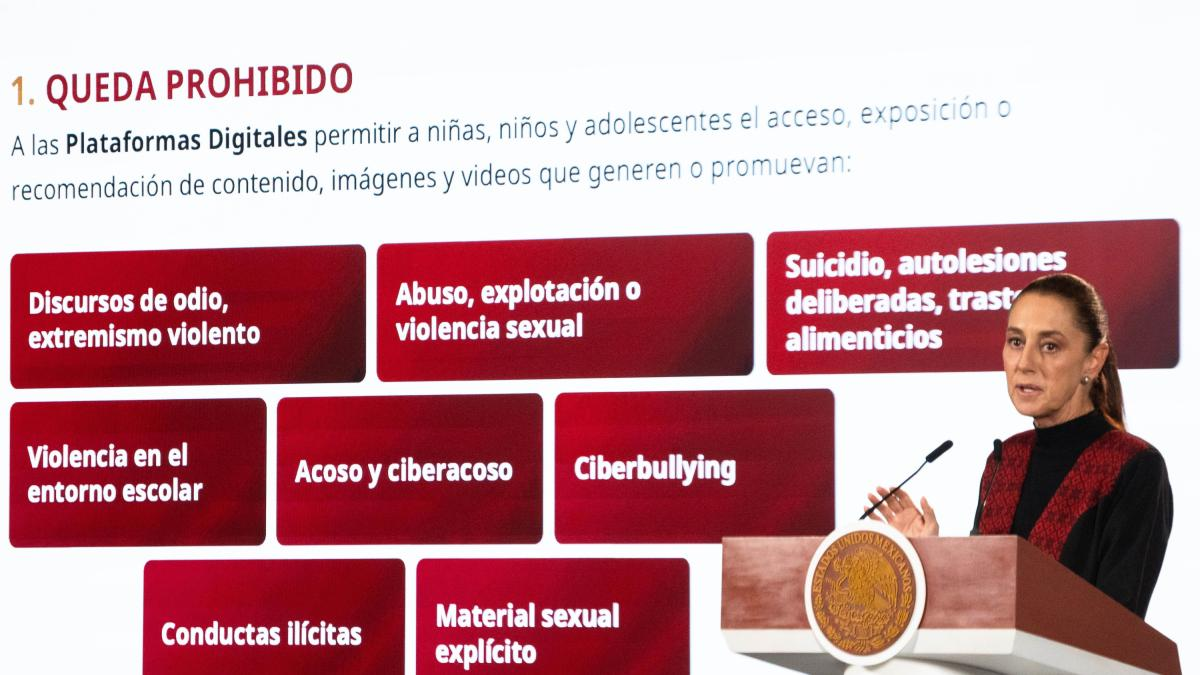 Sheinbaum presenta decreto para regular redes sociales y proteger a niños de contenidos violentos