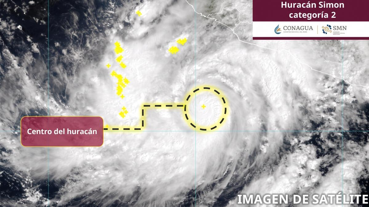 Huracán ‘Simón’ se fortalece en su avance hacia costas de México; SMN prevé impacto como categoría 4